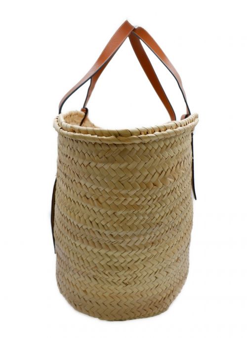 LOEWE（ロエベ）LOEWE (ロエベ) カゴバッグ 	BASKET LARGE BAG ベージュ×ブラウンの古着・服飾アイテム