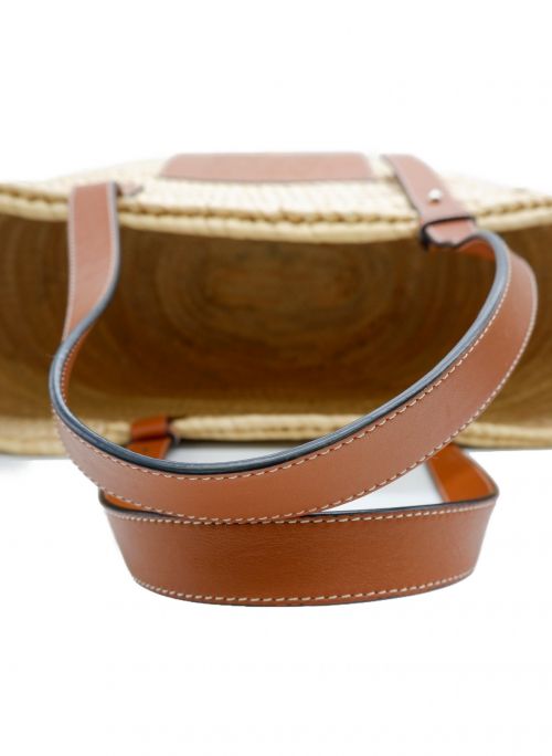 LOEWE（ロエベ）LOEWE (ロエベ) カゴバッグ 	BASKET LARGE BAG ベージュ×ブラウンの古着・服飾アイテム