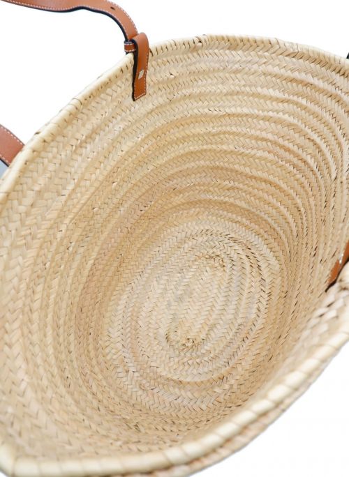 LOEWE（ロエベ）LOEWE (ロエベ) カゴバッグ 	BASKET LARGE BAG ベージュ×ブラウンの古着・服飾アイテム