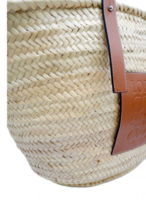 LOEWE（ロエベ）LOEWE (ロエベ) カゴバッグ 	BASKET LARGE BAG ベージュ×ブラウンの古着・服飾アイテム