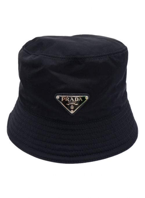 PRADA（プラダ）PRADA (プラダ) バケットハット ブラック サイズ:L 59㎝の古着・服飾アイテム