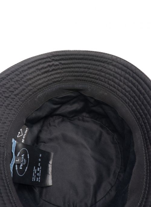 PRADA（プラダ）PRADA (プラダ) バケットハット ブラック サイズ:L 59㎝の古着・服飾アイテム