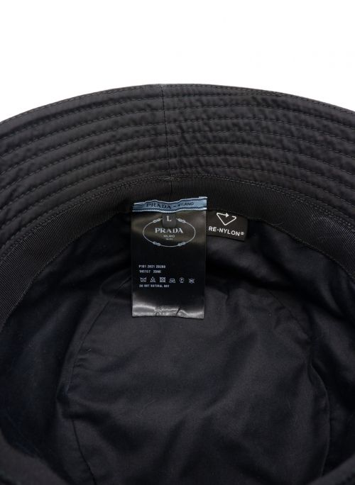 PRADA（プラダ）PRADA (プラダ) バケットハット ブラック サイズ:L 59㎝の古着・服飾アイテム