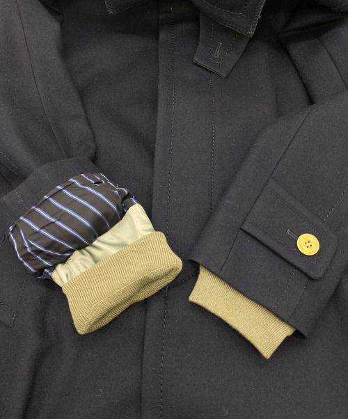 sacai（サカイ）sacai (サカイ) MA-1ドッキングステンカラーコート ネイビー サイズ:2の古着・服飾アイテム