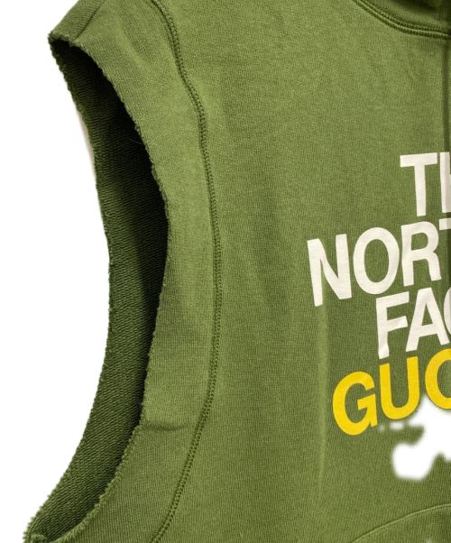 THE NORTH FACE（ザ ノース フェイス）THE NORTH FACE×GUCCI (ノースフェイス×グッチ) ノースリーブパーカー グリーン サイズ:L（175/100Ａ）の古着・服飾アイテム