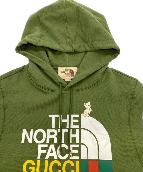 THE NORTH FACE（ザ ノース フェイス）THE NORTH FACE×GUCCI (ノースフェイス×グッチ) ノースリーブパーカー グリーン サイズ:L（175/100Ａ）の古着・服飾アイテム