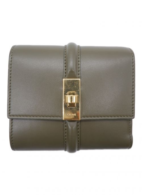 CELINE（セリーヌ）CELINE (セリーヌ) スモールウォレット16 オリーブの古着・服飾アイテム