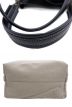 中古・古着 BOTTEGA VENETA (ボッテガベネタ) レザートリムキャンバストートバッグ ブラック×ベージュ：89800円