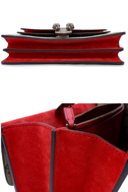 GUCCI（グッチ）GUCCI (グッチ) GGスモール ショルダーバッグ ディオニュソス ブラウンの古着・服飾アイテム