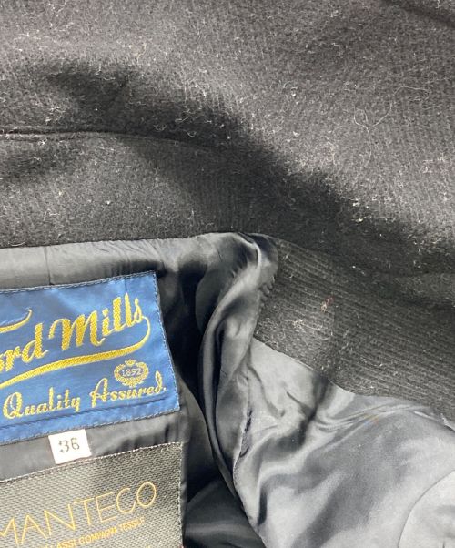 fordmills（フォードミルズ）fordmills (フォードミルズ) ヘリンボーンコート ブラック サイズ:SIZE36の古着・服飾アイテム