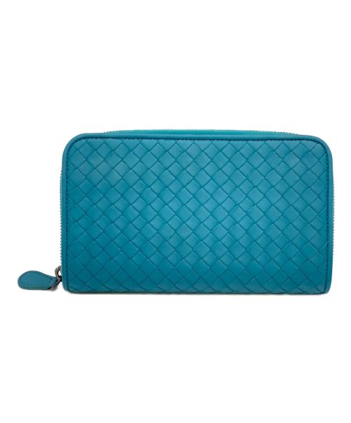 BOTTEGA VENETA（ボッテガベネタ）BOTTEGA VENETA (ボッテガベネタ) 長財布 ターコイズグリーンの古着・服飾アイテム
