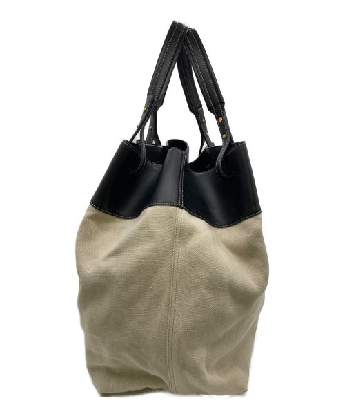 BOTTEGA VENETA（ボッテガベネタ）BOTTEGA VENETA (ボッテガベネタ) トートバッグ ベージュ×ブラックの古着・服飾アイテム