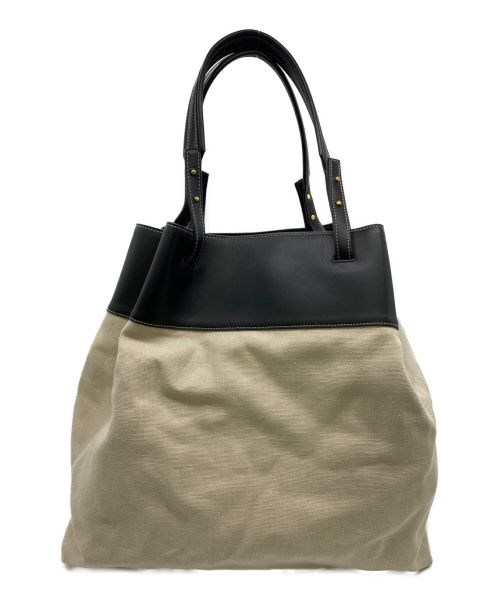 BOTTEGA VENETA（ボッテガベネタ）BOTTEGA VENETA (ボッテガベネタ) トートバッグ ベージュ×ブラックの古着・服飾アイテム