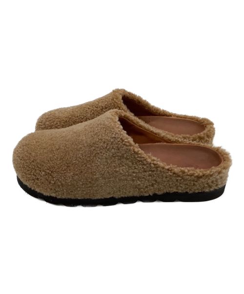 GIULIA TADDEUCCI（ジュリアタデウチ）GIULIA TADDEUCCI (ジュリアタデウチ) ファーサンダル ブラウン サイズ:23.5cmの古着・服飾アイテム