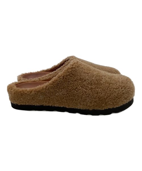 GIULIA TADDEUCCI（ジュリアタデウチ）GIULIA TADDEUCCI (ジュリアタデウチ) ファーサンダル ブラウン サイズ:23.5cmの古着・服飾アイテム