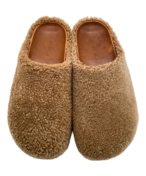 GIULIA TADDEUCCI（ジュリアタデウチ）GIULIA TADDEUCCI (ジュリアタデウチ) ファーサンダル ブラウン サイズ:23.5cmの古着・服飾アイテム