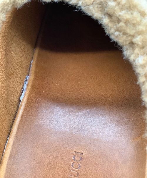 GIULIA TADDEUCCI（ジュリアタデウチ）GIULIA TADDEUCCI (ジュリアタデウチ) ファーサンダル ブラウン サイズ:23.5cmの古着・服飾アイテム