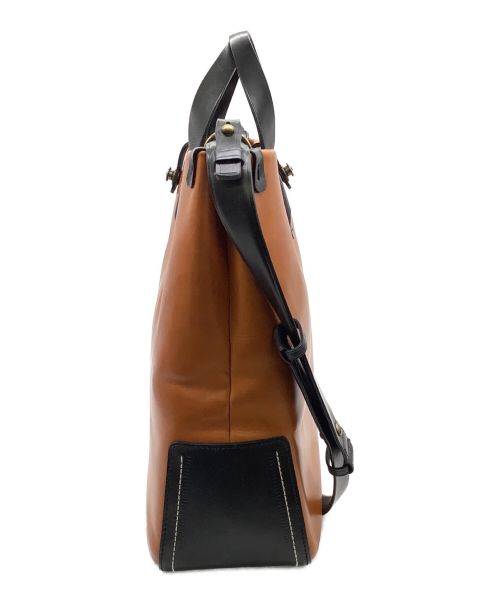 「Lin-ku」輪怐（リンク）「Lin-ku」輪怐 (リンク) ショルダーバッグ ブラック×ブラウンの古着・服飾アイテム