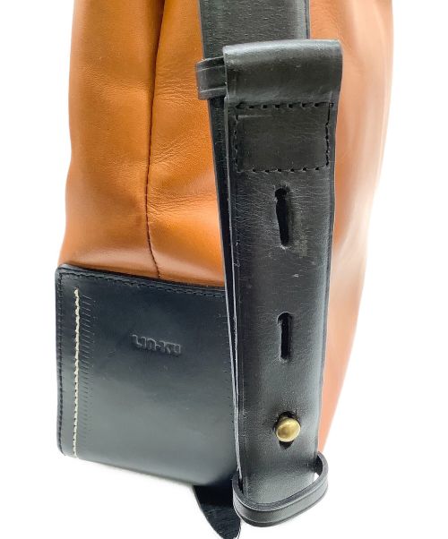 「Lin-ku」輪怐（リンク）「Lin-ku」輪怐 (リンク) ショルダーバッグ ブラック×ブラウンの古着・服飾アイテム