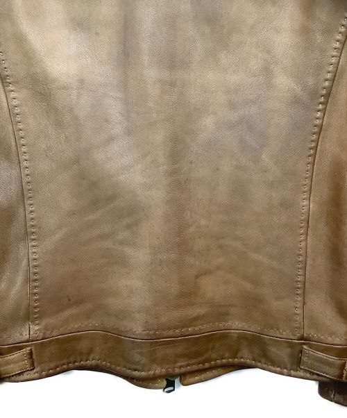 JACKROSE（ジャックローズ）JACKROSE (ジャックローズ) レザージャケット ブラウン サイズ:2の古着・服飾アイテム
