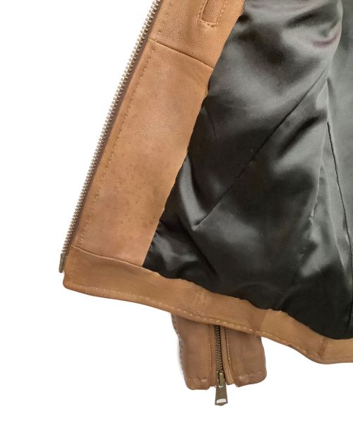 JACKROSE（ジャックローズ）JACKROSE (ジャックローズ) レザージャケット ブラウン サイズ:2の古着・服飾アイテム