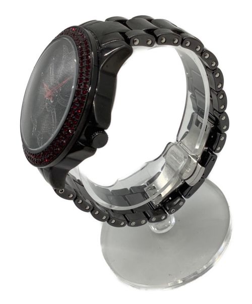 ANNE COQUINE（アンコキーヌ）ANNE COQUINE (アンコキーヌ) 腕時計 ブラック×レッドの古着・服飾アイテム