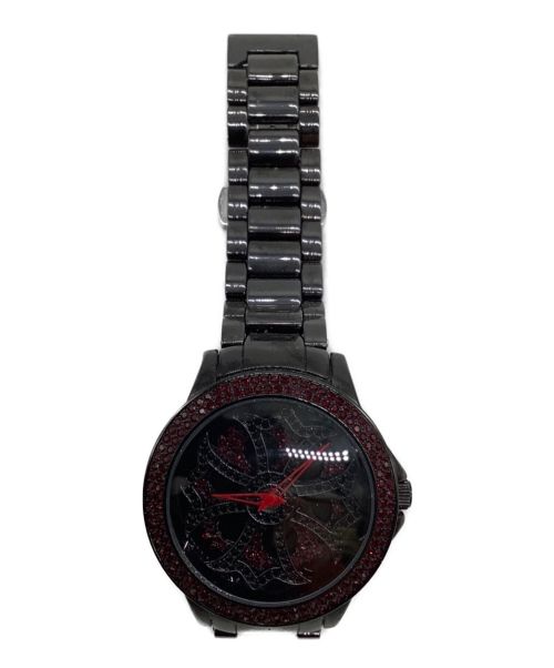 ANNE COQUINE（アンコキーヌ）ANNE COQUINE (アンコキーヌ) 腕時計 ブラック×レッドの古着・服飾アイテム
