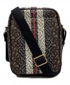 BURBERRYバーバリー）の古着「TBロゴ モノグラム ショルダーバッグ」｜ブラウン×ブラック×ホワイト