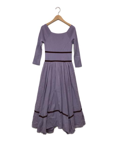 Lily Brown（リリーブラウン）Lily Brown (リリーブラウン) ドッキングワンピース パープル サイズ:FREEの古着・服飾アイテム