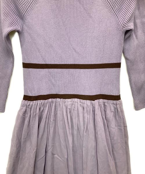 Lily Brown（リリーブラウン）Lily Brown (リリーブラウン) ドッキングワンピース パープル サイズ:FREEの古着・服飾アイテム