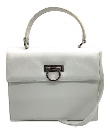 Salvatore Ferragamo ショルダーバッグ  白 【古着】【中古】【送料無料】 中古・古着通販】Salvatore Ferragamo (サルヴァトーレ フェラガモ