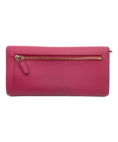 MCM（エムシーエム）MCM (エムシーエム) 3つ折り長財布 ショッキングピンクの古着・服飾アイテム