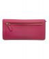MCM (エムシーエム) 3つ折り長財布 ショッキングピンク：6000円