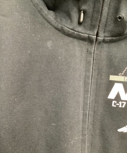 AVIREX（アヴィレックス）AVIREX (アヴィレックス) ジップパーカー ブラック サイズ:Ｍの古着・服飾アイテム