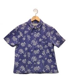 L.L.Bean（エルエルビーン マウンテンパーカー）の古着「半袖シャツ」｜ブルー×ホワイト