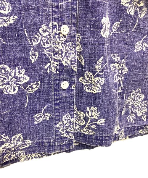 L.L.Bean（エルエルビーン）L.L.Bean (エルエルビーン) 半袖シャツ ブルー×ホワイト サイズ:6の古着・服飾アイテム