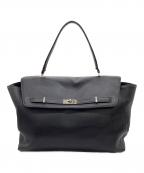 FAROファーロ）の古着「かぶせハンドバッグ」｜ブラック