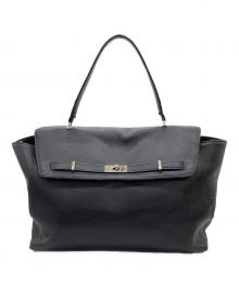 FARO（ファーロ）の古着「かぶせハンドバッグ」｜ブラック