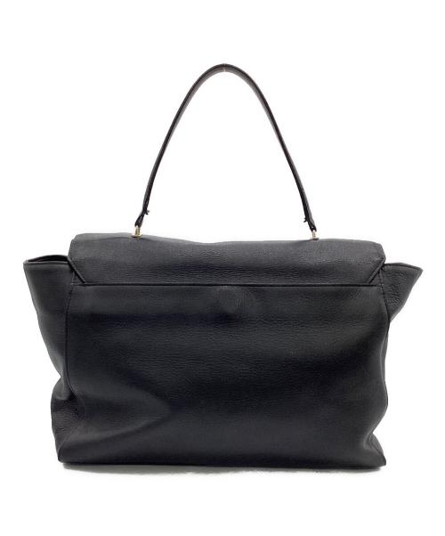 FARO（ファーロ）FARO (ファーロ) かぶせハンドバッグ ブラックの古着・服飾アイテム