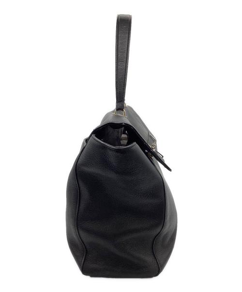 FARO（ファーロ）FARO (ファーロ) かぶせハンドバッグ ブラックの古着・服飾アイテム