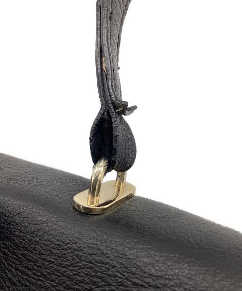 FARO（ファーロ）FARO (ファーロ) かぶせハンドバッグ ブラックの古着・服飾アイテム