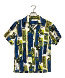 HOOKANO（ホオカノ）の古着「アロハシャツ」｜ブルー×ホワイト