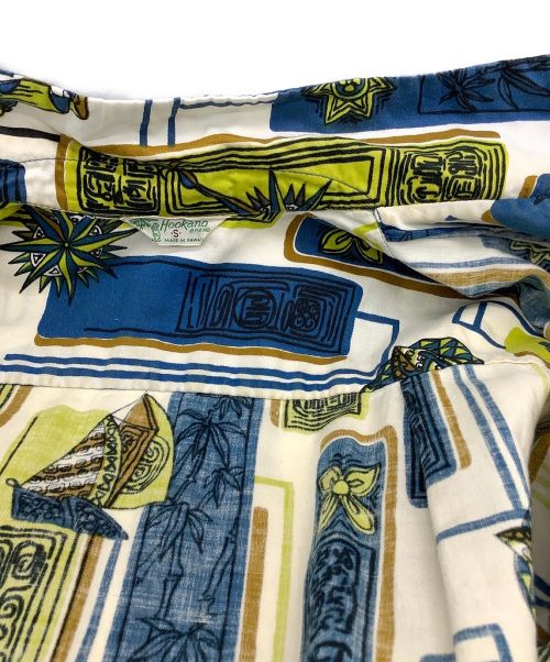 HOOKANO（ホオカノ）HOOKANO (ホオカノ) アロハシャツ ブルー×ホワイト サイズ:Ｓの古着・服飾アイテム