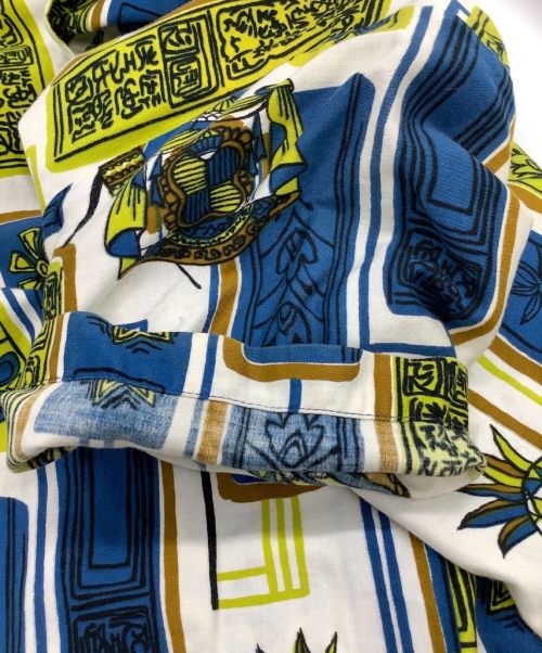 HOOKANO（ホオカノ）HOOKANO (ホオカノ) アロハシャツ ブルー×ホワイト サイズ:Ｓの古着・服飾アイテム