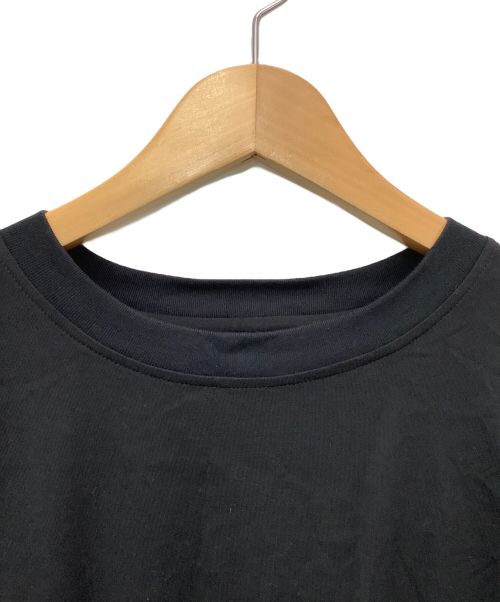 BLUE LABEL CRESTBRIDGE（ブルーレーベルクレストブリッジ）BLUE LABEL CRESTBRIDGE (ブルーレーベルクレストブリッジ) 半袖ワンピース ブラック×グレー サイズ:38の古着・服飾アイテム