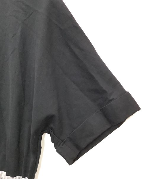 BLUE LABEL CRESTBRIDGE（ブルーレーベルクレストブリッジ）BLUE LABEL CRESTBRIDGE (ブルーレーベルクレストブリッジ) 半袖ワンピース ブラック×グレー サイズ:38の古着・服飾アイテム