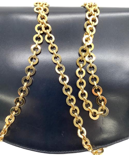 Salvatore Ferragamo（サルヴァトーレ フェラガモ）Salvatore Ferragamo (サルヴァトーレ フェラガモ) チェーンショルダーバッグ ブラック×ゴールドの古着・服飾アイテム