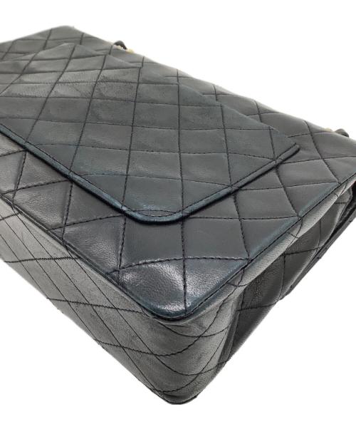 CHANEL（シャネル）CHANEL (シャネル) ダブルチェーンショルダーバッグ ブラックの古着・服飾アイテム