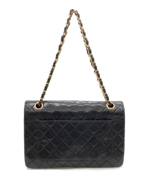 CHANEL（シャネル）CHANEL (シャネル) ダブルチェーンショルダーバッグ ブラックの古着・服飾アイテム