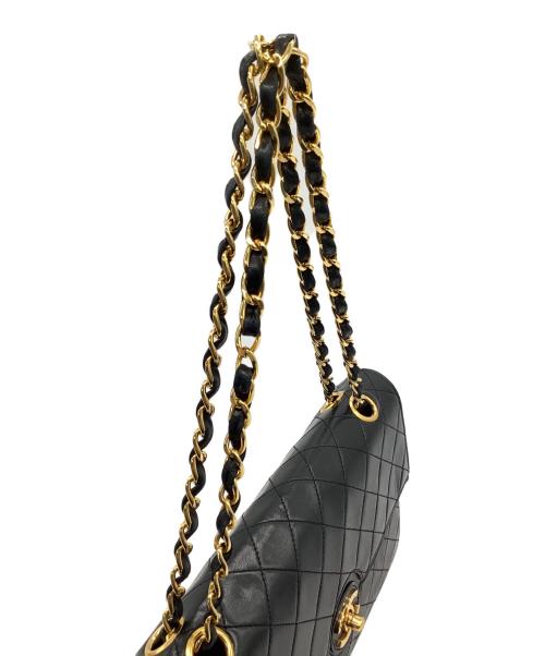 CHANEL（シャネル）CHANEL (シャネル) ダブルチェーンショルダーバッグ ブラックの古着・服飾アイテム